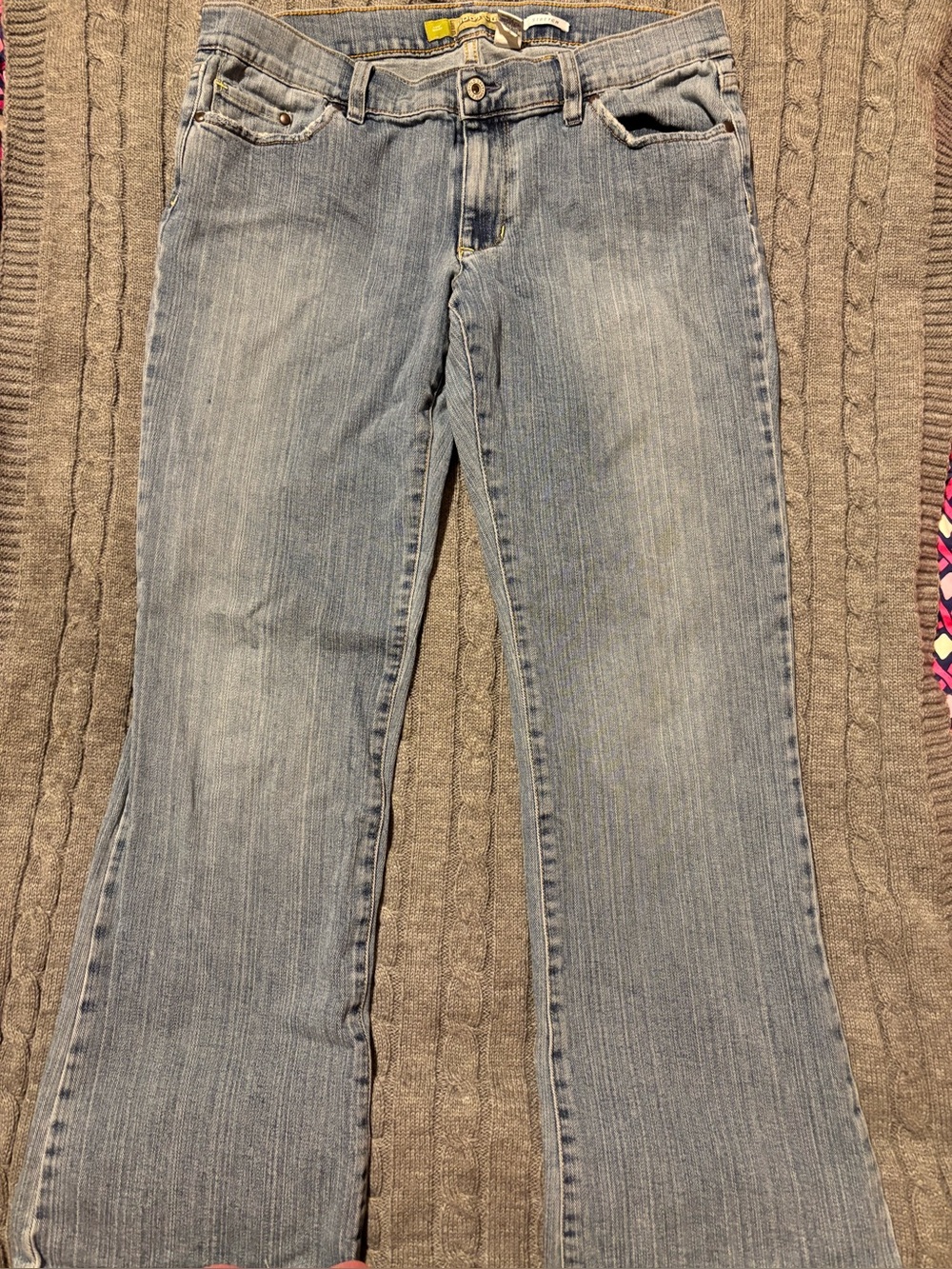 Old Navy Y2K Low Rise Bootcut Jeans Size 12 Regular Medium Wash Stretch